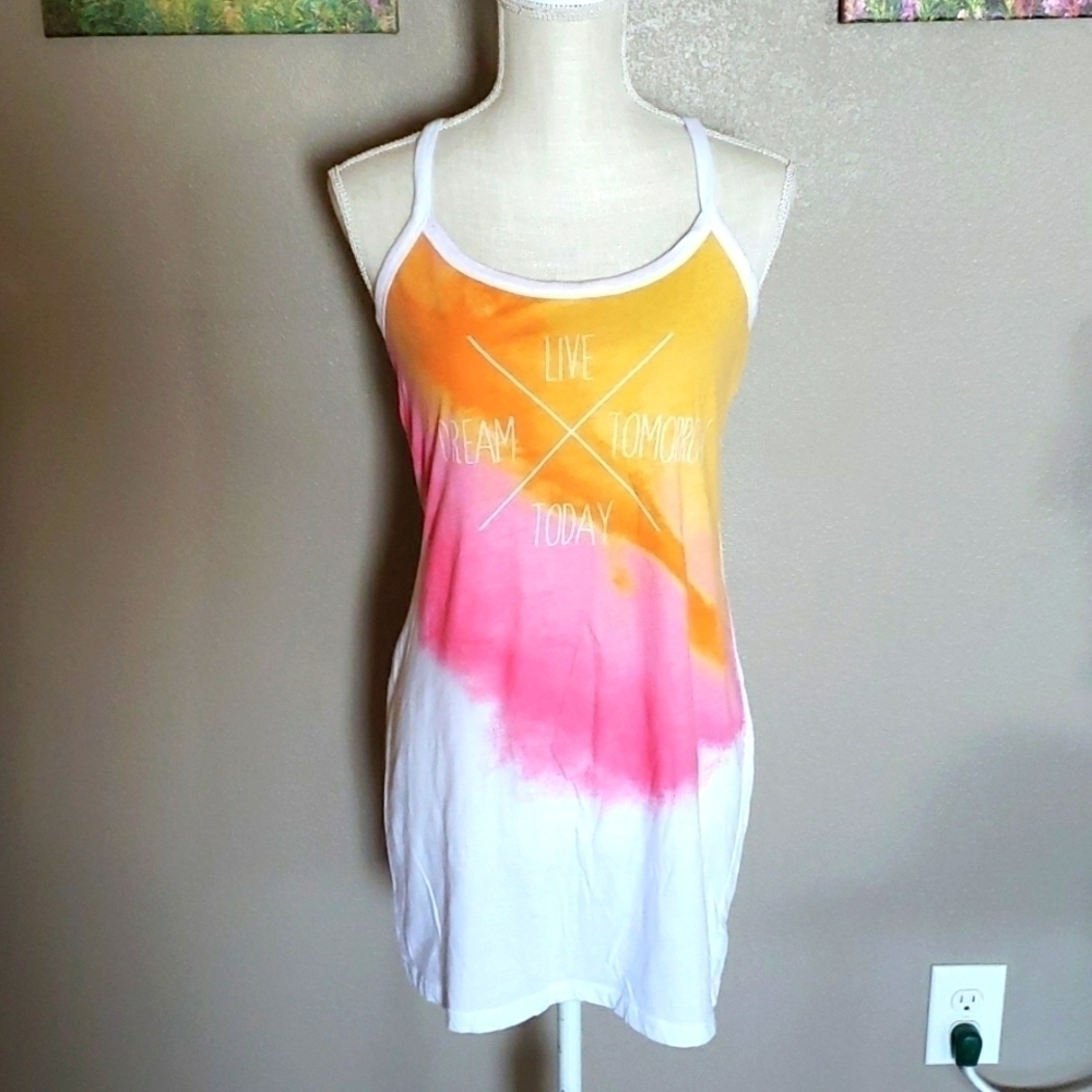 Steve Madden tye dye live today dream tomorrow swimming suit cover up